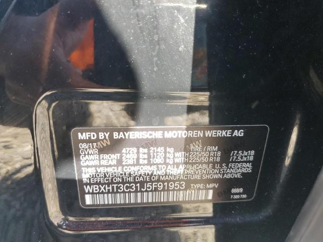 2018 BMW X1 XDRIVE2 WBXHT3C31J5F91953