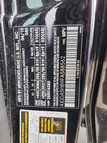 2015 MERCEDES-BENZ ML 350 4MATIC - 4JGDA5HB9FA588562