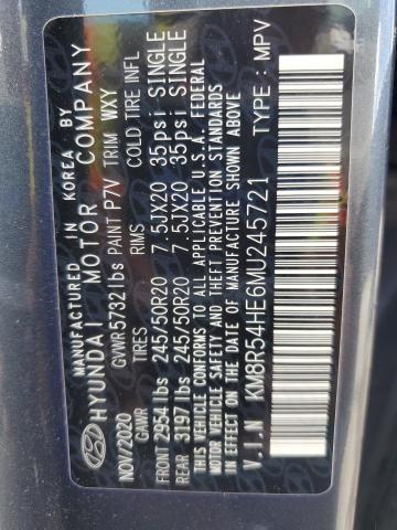 2021 HYUNDAI PALISADE L KM8R54HE6MU245721