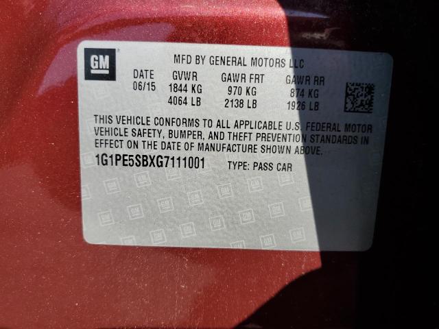 2016 CHEVROLET CRUZE LIMI 1G1PE5SBXG7111001