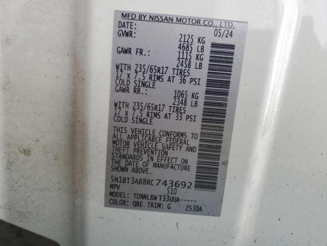 2024 NISSAN ROGUE S #3284816524