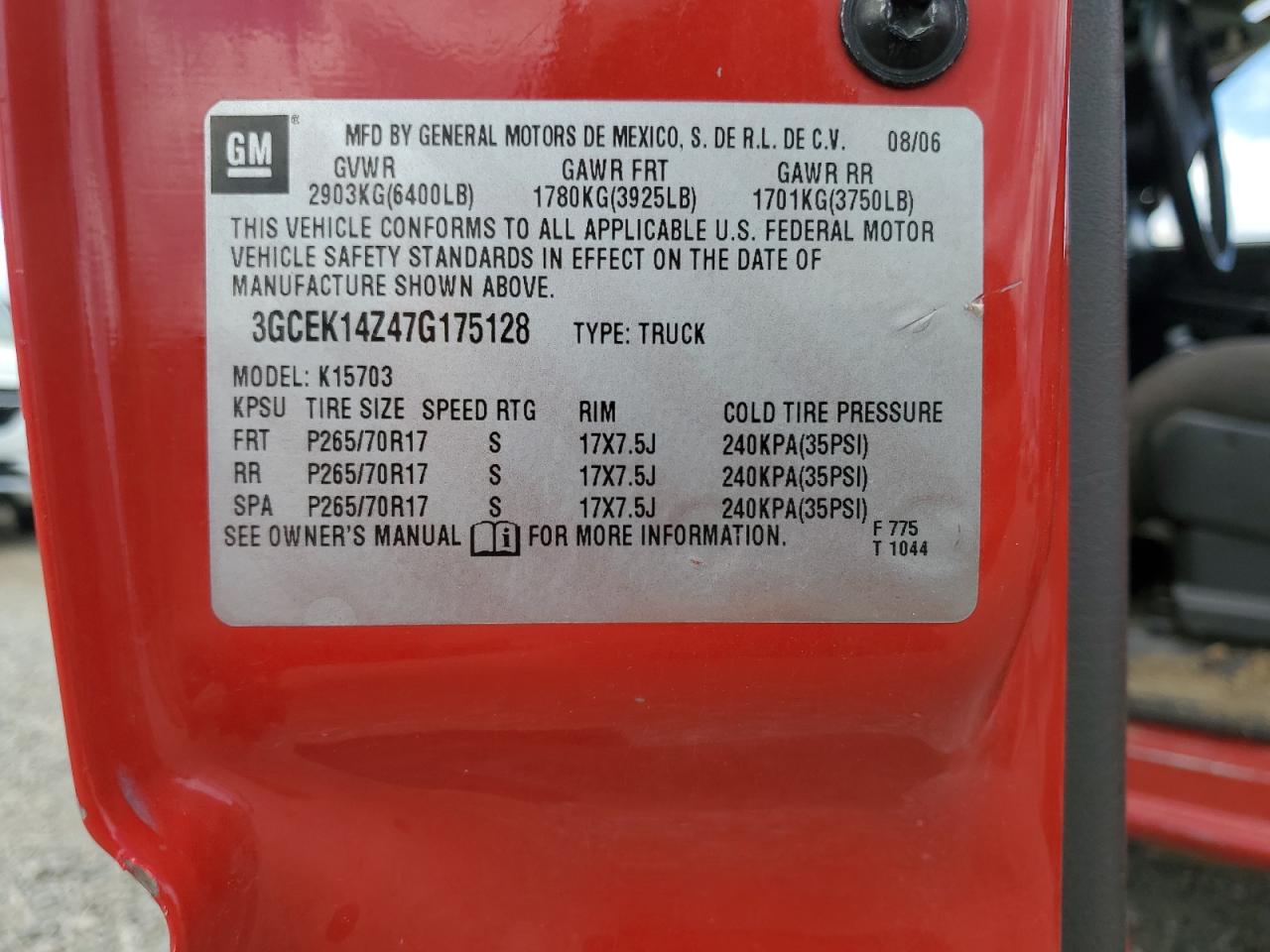 Lot #3290315938 2007 CHEVROLET SILVERADO