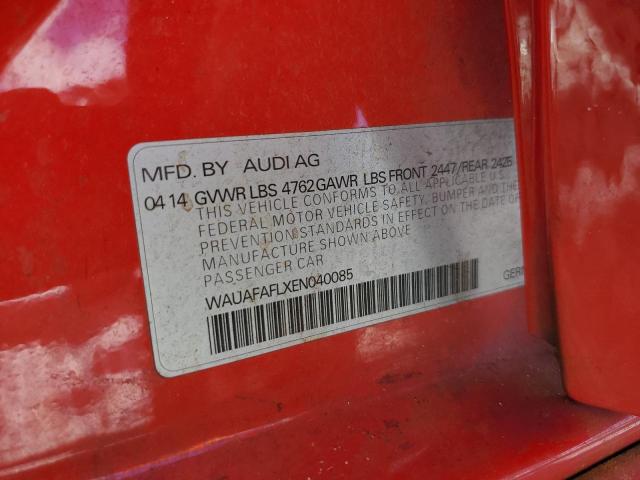 2014 AUDI A4 PREMIUM - WAUAFAFLXEN040085