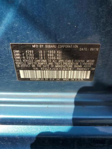 2019 SUBARU IMPREZA SPORT 4S3GTAJ60K1710429