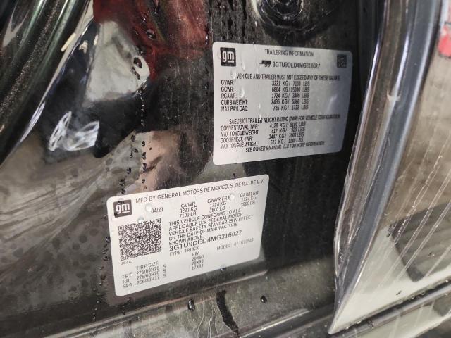 2021 GMC SIERRA K15 3GTU9DED4MG316027
