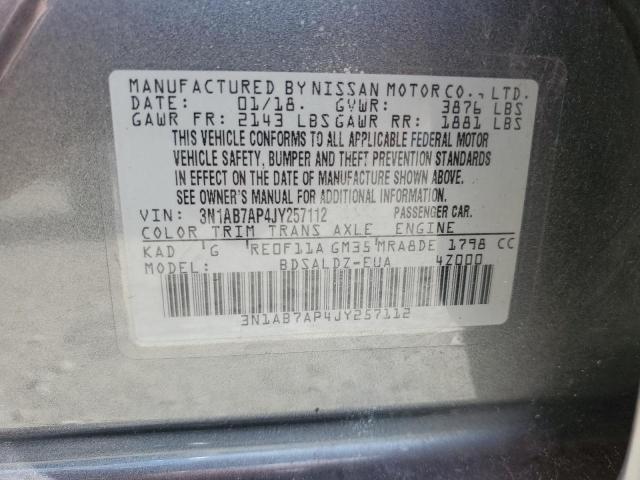 2018 NISSAN SENTRA S 3N1AB7AP4JY257112