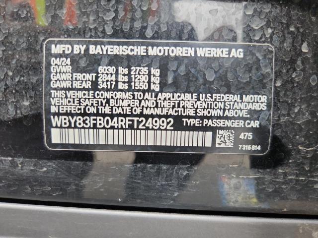2024 BMW I4 XDRIVE WBY83FB04RFT24992