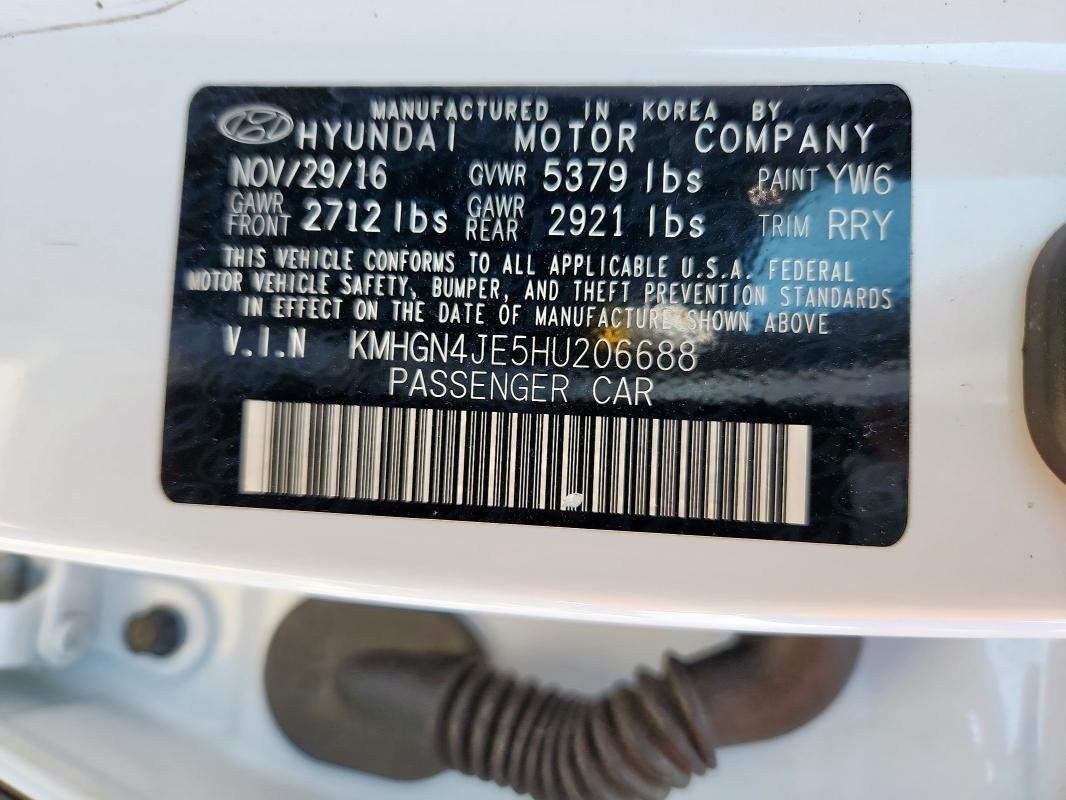 2017 GENESIS G80 KMHGN4JE5HU206688