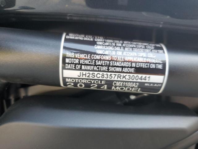 2024 HONDA CMX1100 T JH2SC8357RK300441