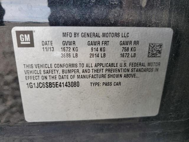 2014 CHEVROLET SONIC LT - 1G1JC6SB5E4143080