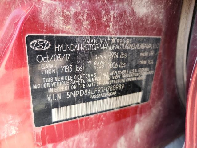 2018 HYUNDAI ELANTRA SEL 5NPD84LF9JH280989