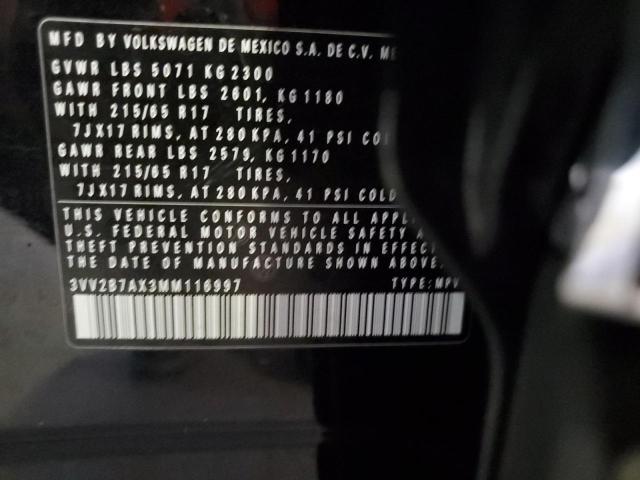 2021 VOLKSWAGEN TIGUAN SE 3VV2B7AX3MM116997