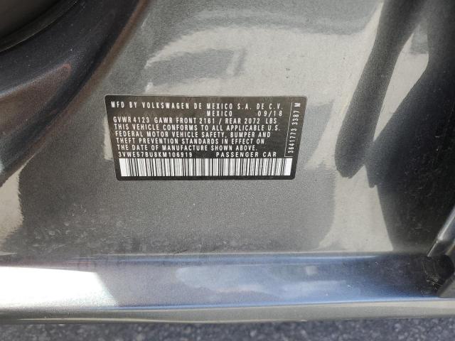 2019 VOLKSWAGEN JETTA SEL 3VWE57BU8KM106919