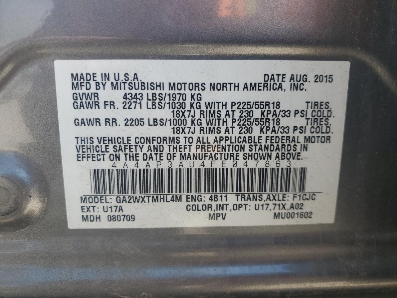 MITSUBISHI OUTLANDER ES