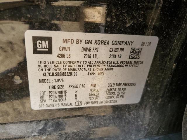 2021 CHEVROLET TRAX 1LT - KL7CJLSB8MB328199