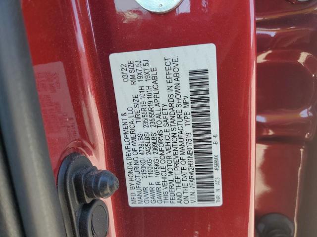 2022 HONDA CR-V TOURI - 7FARW2H91NE017519