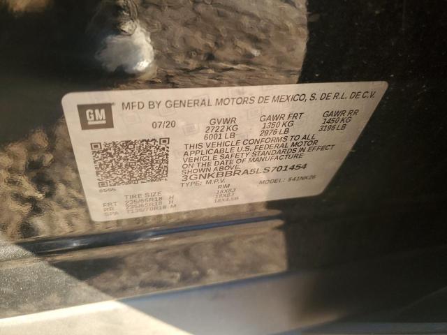 2020 CHEVROLET BLAZER 1LT 3GNKBBRA5LS701454