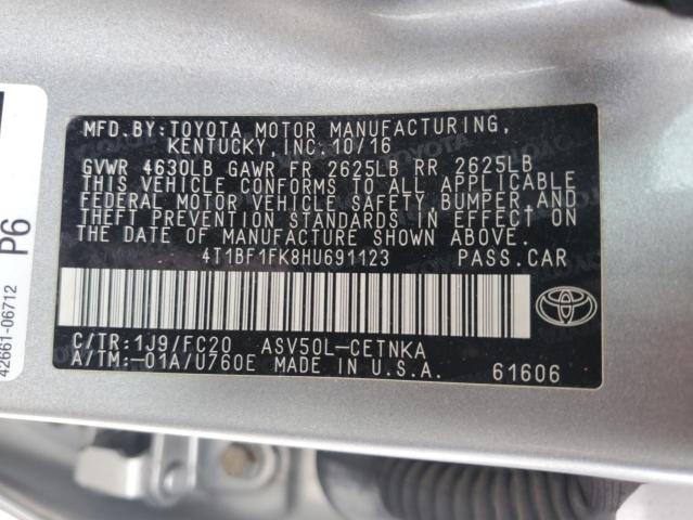 2017 TOYOTA CAMRY LE 4T1BF1FK8HU691123