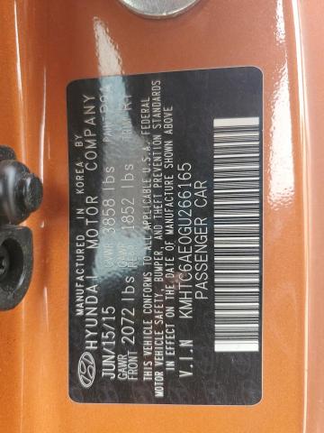 2016 HYUNDAI VELOSTER T KMHTC6AE0GU266165