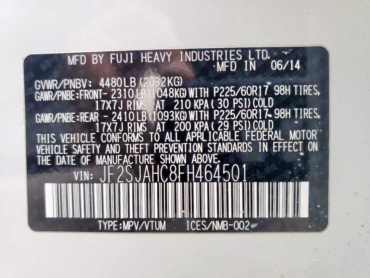 SUBARU FORESTER 2.5I LIMITED