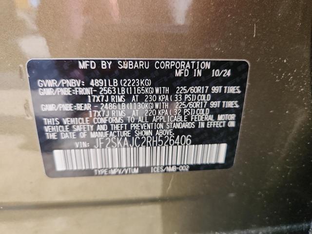 2024 SUBARU FORESTER W JF2SKAJC2RH526406