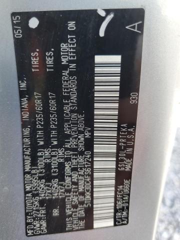 2015 TOYOTA SIENNA LE 5TDKK3DC4FS617240