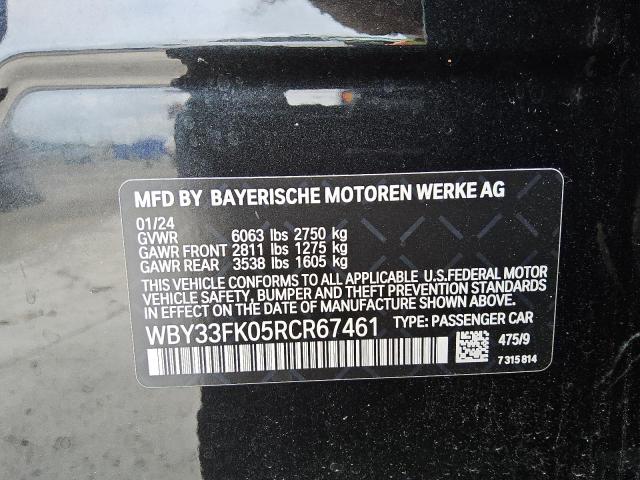 2024 BMW I5 EDRIVE 40 WBY33FK05RCR67461