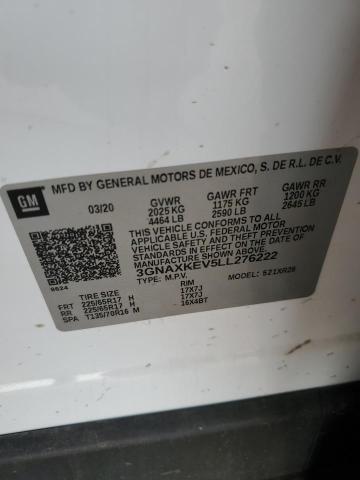 2020 CHEVROLET EQUINOX 3GNAXKEV5LL276222