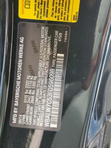 2015 BMW 640 I WBALW7C53FD596098