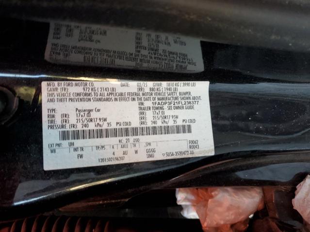 2015 FORD FOCUS SE - 1FADP3F21FL238377