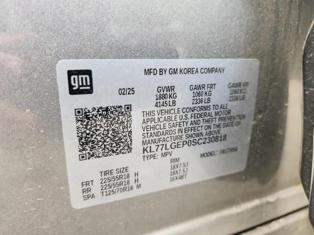 2025 CHEVROLET TRAX 1RS KL77LGEP0SC230818