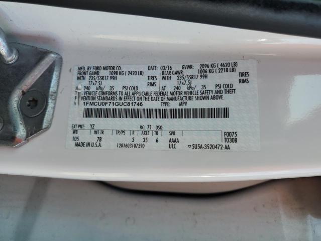 2016 FORD ESCAPE S 1FMCU0F71GUC81746
