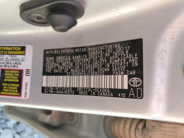 2018 TOYOTA COROLLA L - 2T1BURHE6JC968225