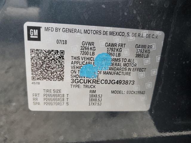 2018 CHEVROLET SILVERADO K1500 LT 3GCUKREC0JG493873