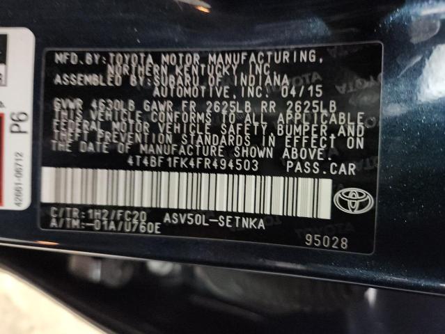 2015 TOYOTA CAMRY LE - 4T4BF1FK4FR494503