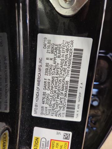 2019 HONDA ACCORD SPO - 1HGCV1F34KA085395