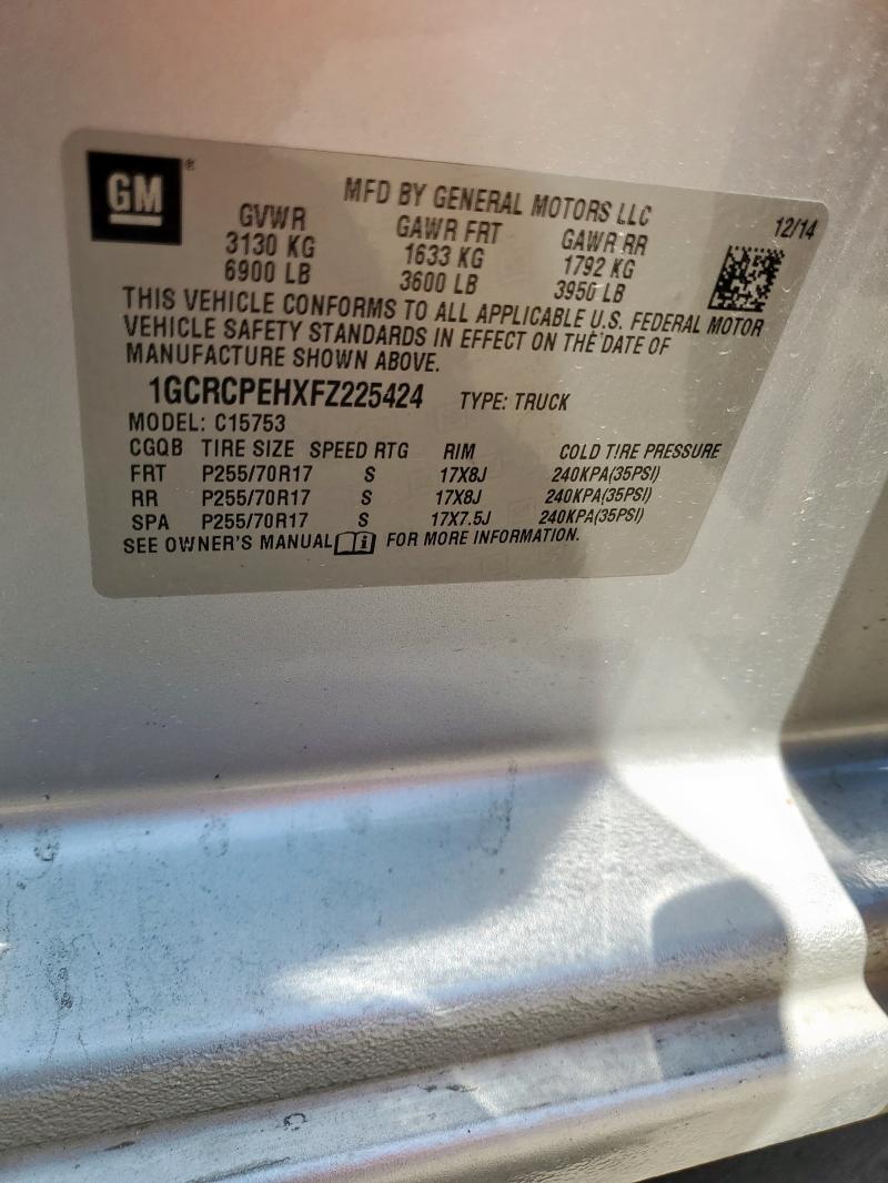 2015 CHEVROLET SILVERADO C1500 - 1GCRCPEHXFZ225424