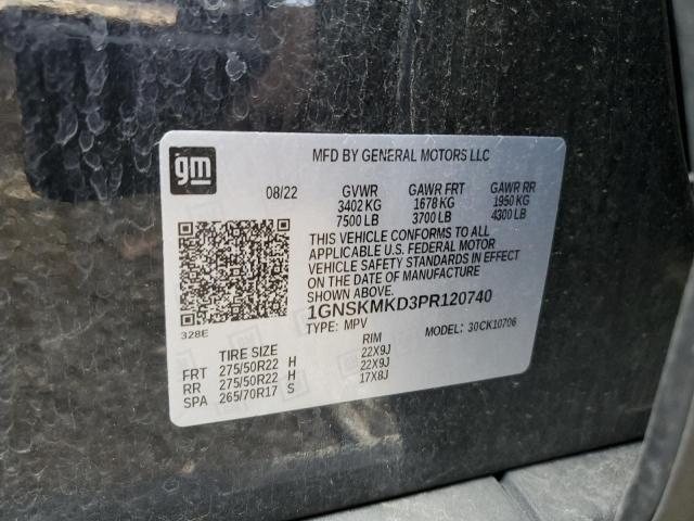 2023 CHEVROLET TAHOE K150 1GNSKMKD3PR120740