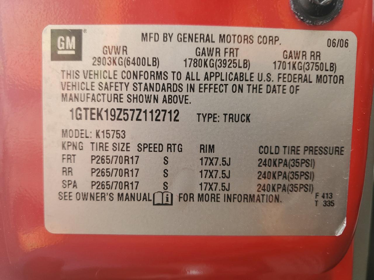 Lot #3273952780 2007 GMC NEW SIERRA K1500 CLASSIC