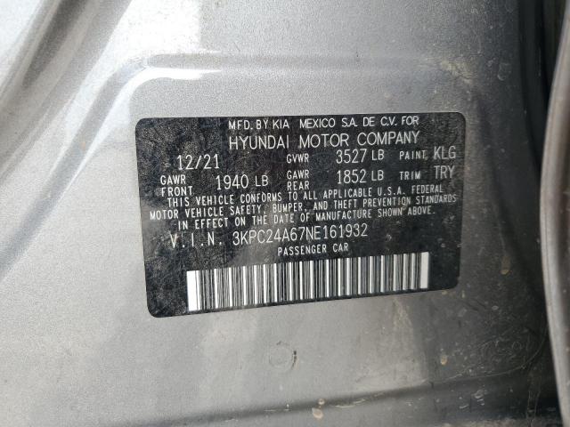 2022 HYUNDAI ACCENT SE 3KPC24A67NE161932