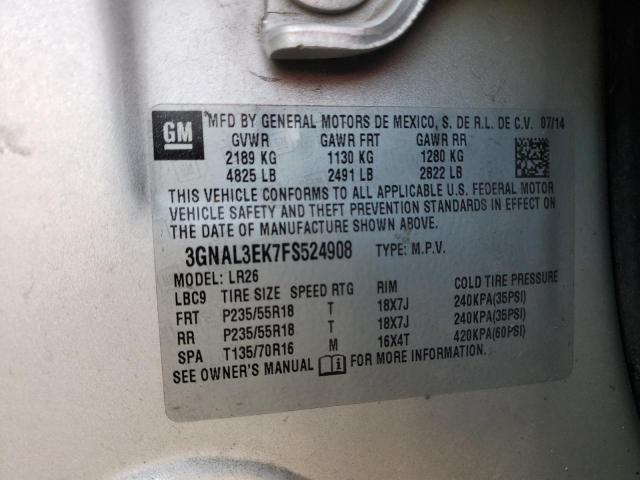 2015 CHEVROLET CAPTIVA LT 3GNAL3EK7FS524908