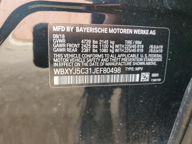 2018 BMW X2 XDRIVE2 WBXYJ5C31JEF80498