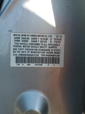 2016 HONDA FIT LX JHMGK5H59GS012733