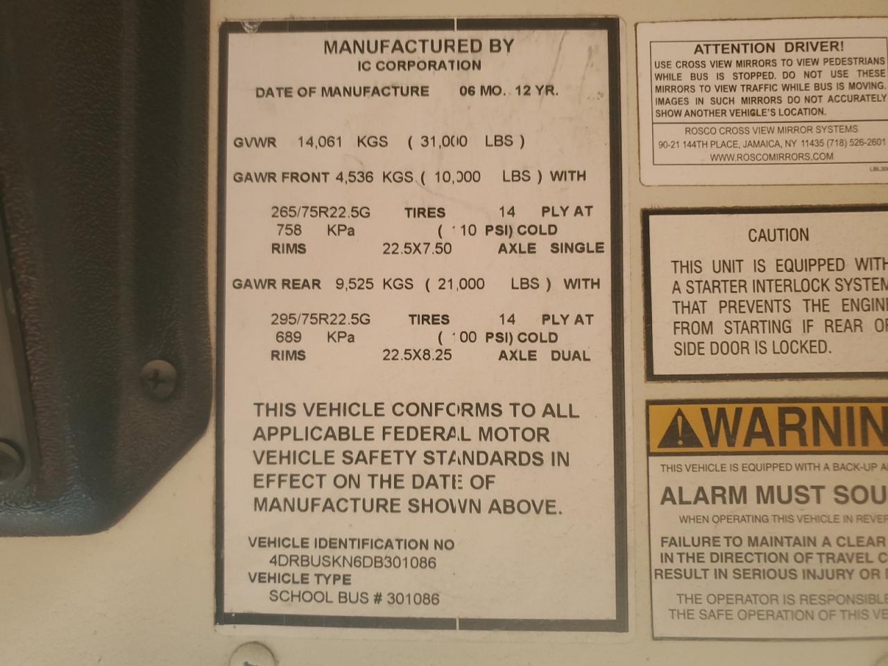 Lot #3263668727 2013 IC CORPORATION CE SERIES SCHOOL