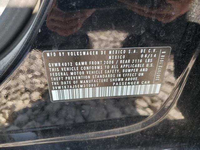 2014 VOLKSWAGEN JETTA BASE - 3VW1K7AJ5EM310807