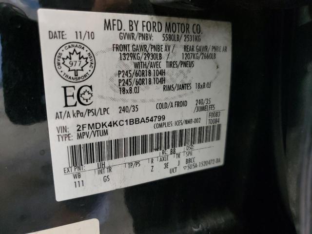 2011 FORD EDGE LIMIT - 2FMDK4KC1BBA54799