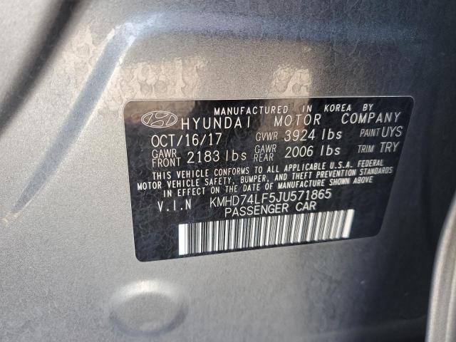 2018 HYUNDAI ELANTRA SE KMHD74LF5JU571865