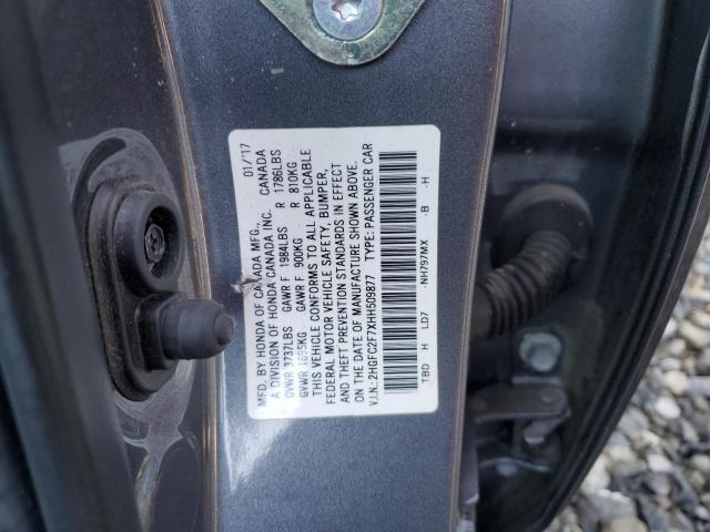 2017 HONDA CIVIC EX 2HGFC2F7XHH509877