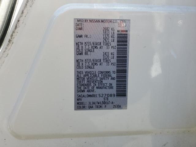 2014 INFINITI QX60 - 5N1AL0MN8EC527089