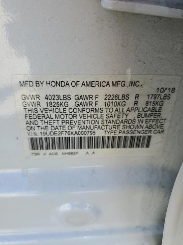 2019 ACURA ILX PREMIUM 19UDE2F76KA000795